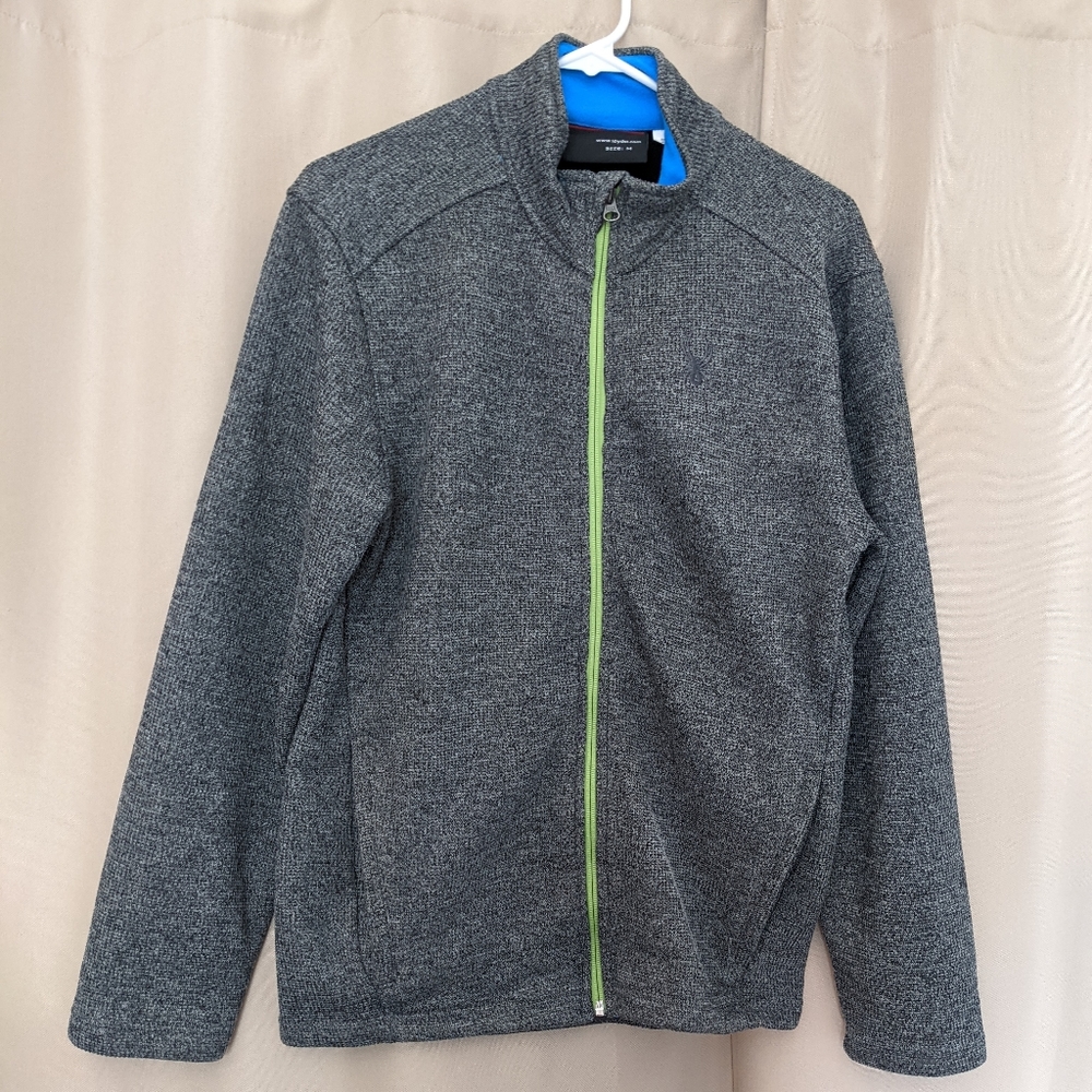Men's grey Spyder full zip jacket, size medium